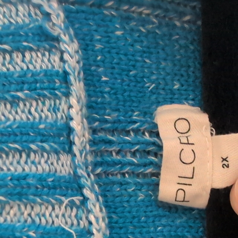 Pilcro for Anthropologie Blue Striped Sweater - Picture 2 of 5